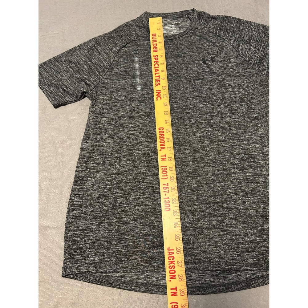 Under Armour Mens Tech Tee Short Sleeve Heather Gray Training Shirt Medium - Picture 6 of 6
